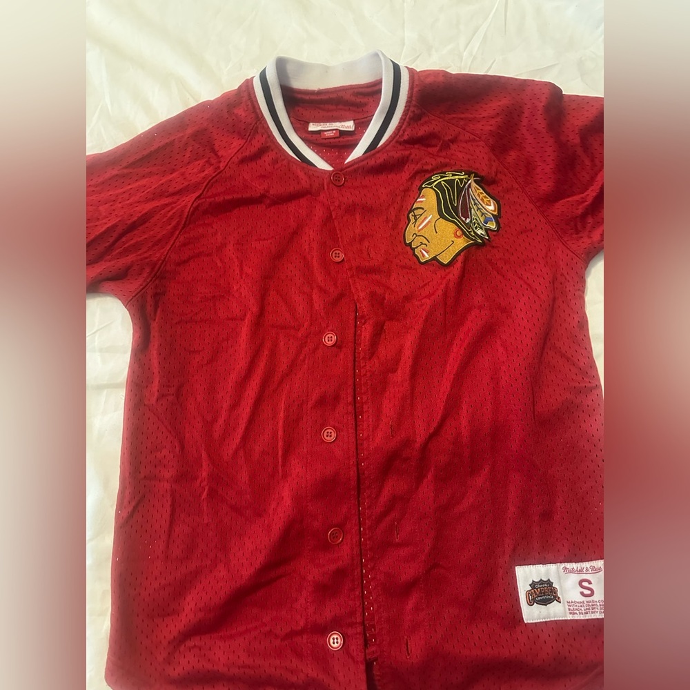 Red Men's Sports Jersey with Embroidered Logo